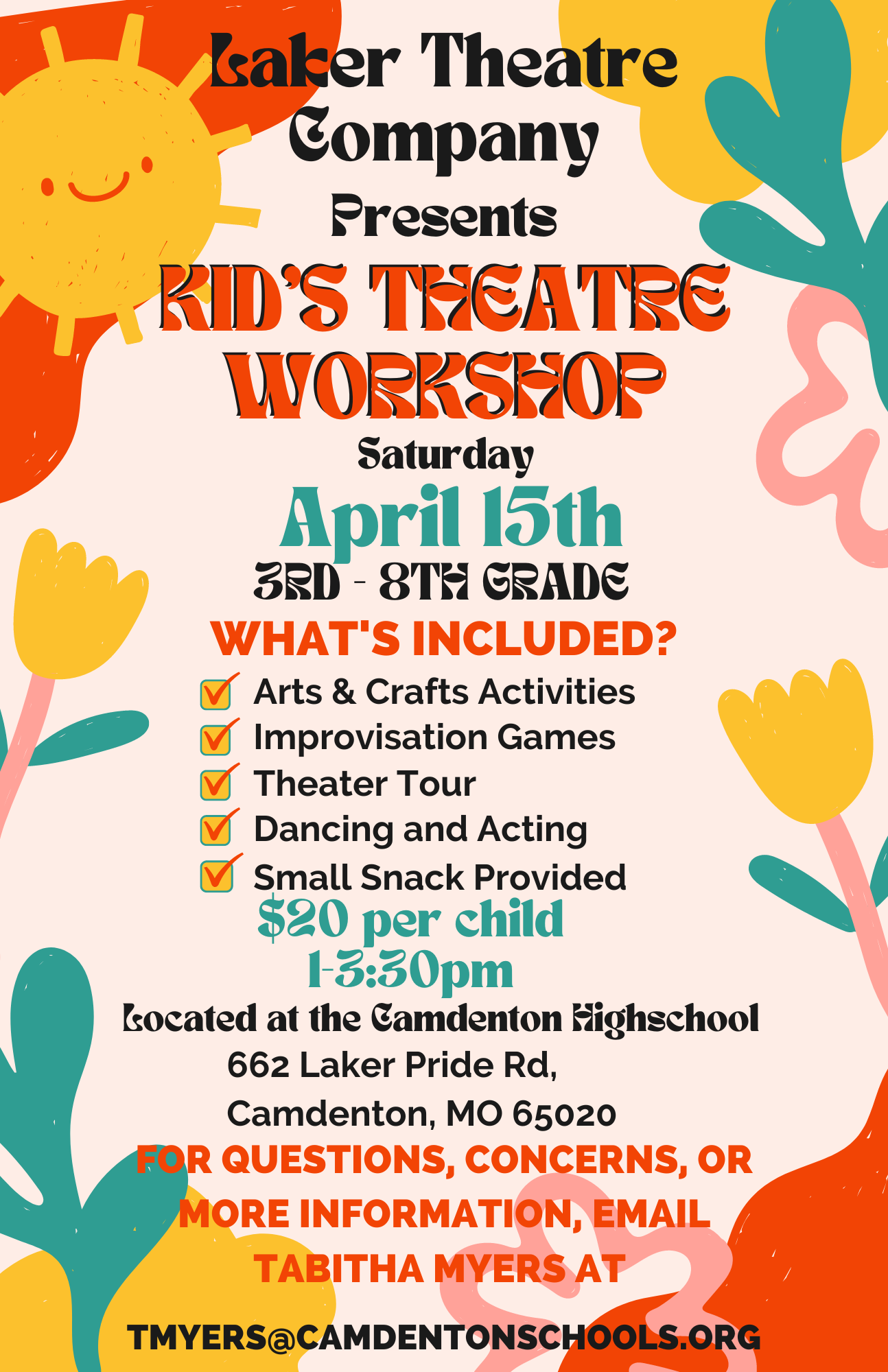 Kid's Theatre Workshop Flyer